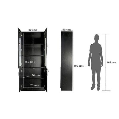 Glas 1123 Black Full Height Bookshelf - Image 3