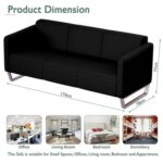 Loop 2850 Three Seater Sofa Black PU