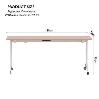 Folde 78-18 Modern Folding Table Oak - Image 3