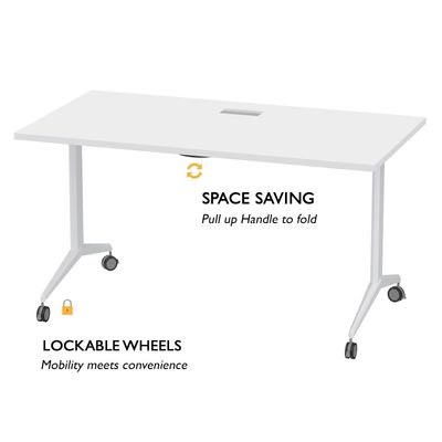 Folde 78-14 Modern Folding Table White - Image 5