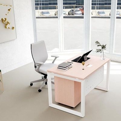 Mahmayi Vorm 136-12 Modern Workstation - Multi-Functional MDF Desk with Smart Cable Management, Secure & Robust - Ideal for Home and Office Use (With Mobile Drawer)(120cm, Oak)