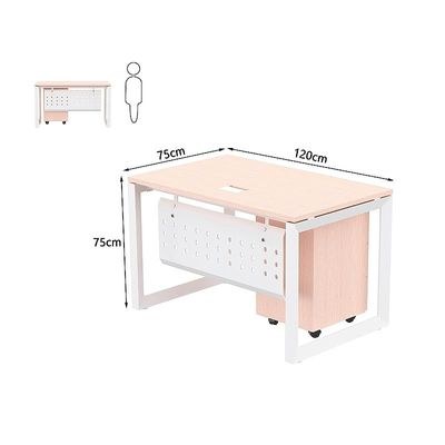 Mahmayi Vorm 136-12 Modern Workstation - Multi-Functional MDF Desk with Smart Cable Management, Secure & Robust - Ideal for Home and Office Use (With Mobile Drawer)(120cm, Oak) - Image 5