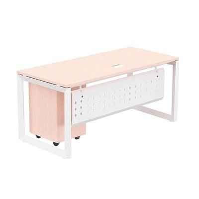 Mahmayi Vorm 136-18 Modern Workstation - Multi-Functional MDF Desk with Smart Cable Management, Secure & Robust - Ideal for Home and Office Use (With Mobile Drawer)(180cm, Oak) - Image 2