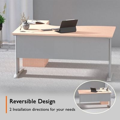Stazion 1612 Modern Office Workstation Oak - Image 3