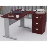 Stazion 1212 Modern Office Workstation Apple Cherry
