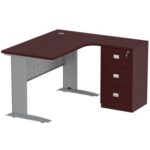 Stazion 1212 Modern Office Workstation Apple Cherry