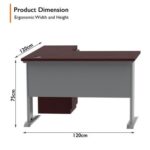 Stazion 1212 Modern Office Workstation Apple Cherry