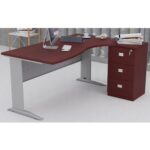 Stazion 1612 Modern Office Workstation Apple Cherry