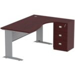 Stazion 1612 Modern Office Workstation Apple Cherry