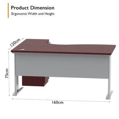 Stazion 1612 Modern Office Workstation Apple Cherry - Image 5
