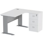 Stazion 1212 Modern Office Workstation White