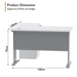 Stazion 1212 Modern Office Workstation White