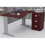 Stazion 1412 Modern Office Workstation Apple Cherry