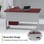 Stazion 1412 Modern Office Workstation Apple Cherry