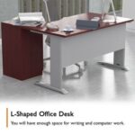 Stazion 1412 Modern Office Workstation Apple Cherry