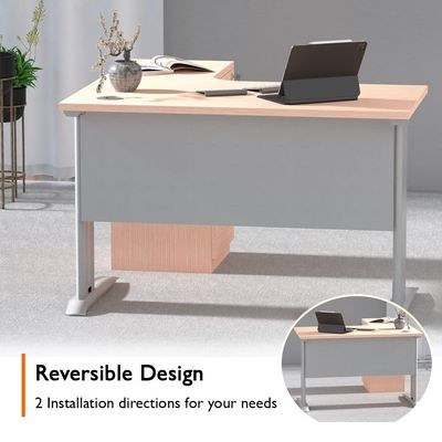 Stazion 1212 Modern Office Workstation Oak - Image 3