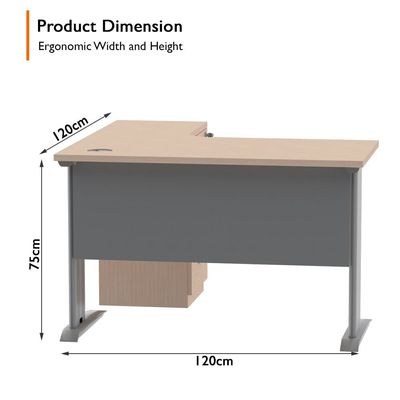 Stazion 1212 Modern Office Workstation Oak - Image 5