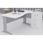 Stazion 1612 Modern Office Workstation White