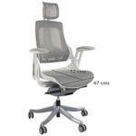 High-Back Modern Office Ergonomic Mesh Chair, Office Home Chairs With Adjustable-Backrest and Caster wheel Support - White