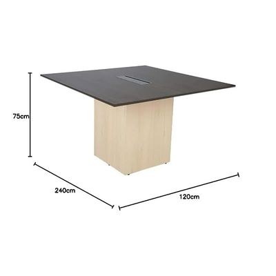 Projekt 7 Rec 240 8 Seater Square Modular Conference Table Walnut - Image 5