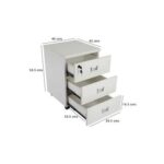 Stazion 1260 Modern Office Desk White with drawers