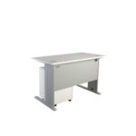 Stazion 1260 Modern Office Desk White with drawers