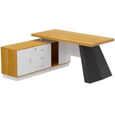 Elegante 191-16 Modern Executive Desk Light Walnut - Image 2
