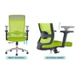 SleekLine T01B Medium Back Ergonomic Mesh Chair Green