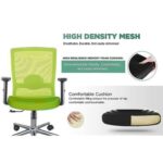 SleekLine T01B Medium Back Ergonomic Mesh Chair Green