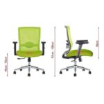SleekLine T01B Medium Back Ergonomic Mesh Chair Green