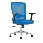 SleekLine T01B Medium Back Ergonomic Mesh Chair Blue
