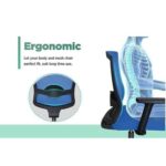 SleekLine T01B Medium Back Ergonomic Mesh Chair Blue