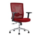 SleekLine T01B Medium Back Ergonomic Mesh Chair Red