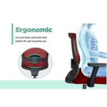 SleekLine T01B Medium Back Ergonomic Mesh Chair Red