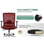 SleekLine T01B Medium Back Ergonomic Mesh Chair Red