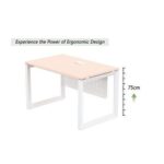 Mahmayi Vorm 136-18 Modern Workstation - Multi-Functional MDF Desk with Smart Cable Management, Secure & Robust - Ideal for Home and Office Use (180cm, Oak)