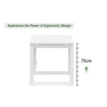 Mahmayi Vorm 136-14 Modern Workstation - Multi-Functional MDF Desk with Smart Cable Management, Secure & Robust - Ideal for Home and Office Use (140cm, White)