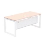 Mahmayi Vorm 136-18 Modern Workstation - Multi-Functional MDF Desk with Smart Cable Management, Secure & Robust - Ideal for Home and Office Use (180cm, Oak)