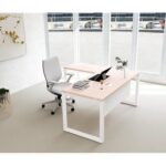 Mahmayi Vorm 136-14L Modern Workstation Desk for Home Office, Study, and Workstation Use - Stylish and Functional Furniture Solution (L-Shaped, Oak, 140cm)
