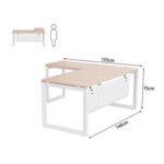 Mahmayi Vorm 136-14L Modern Workstation Desk for Home Office, Study, and Workstation Use - Stylish and Functional Furniture Solution (L-Shaped, Oak, 140cm)