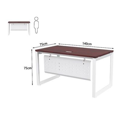 Mahmayi Vorm 136-14 Modern Workstation - Multi-Functional MDF Desk with Smart Cable Management, Secure & Robust - Ideal for Home and Office Use (140cm, Apple Cherry) - Image 3