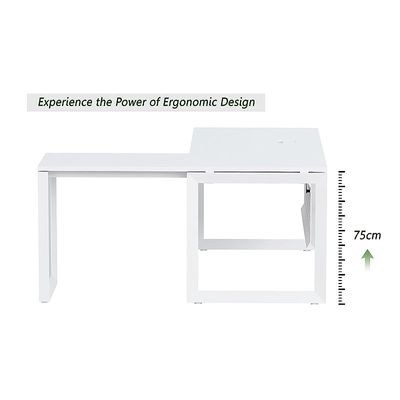 Mahmayi Vorm 136-18L Modern Workstation Desk for Home Office, Study, and Workstation Use - Stylish and Functional Furniture Solution (L-Shaped, White, 180cm) - Image 3