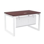 Mahmayi Vorm 136-12 Modern Workstation - Multi-Functional MDF Desk with Smart Cable Management, Secure & Robust - Ideal for Home and Office Use (120cm, Apple Cherry)