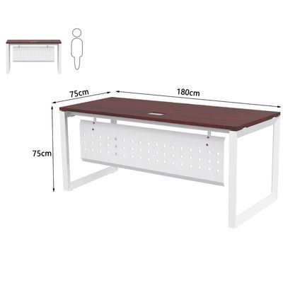 Mahmayi Vorm 136-18 Modern Workstation - Multi-Functional MDF Desk with Smart Cable Management, Secure & Robust - Ideal for Home and Office Use (180cm, Apple Cherry) - Image 5