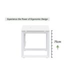 Mahmayi Vorm 136-12 Modern Workstation - Multi-Functional MDF Desk with Smart Cable Management, Secure & Robust - Ideal for Home and Office Use (120cm, White)