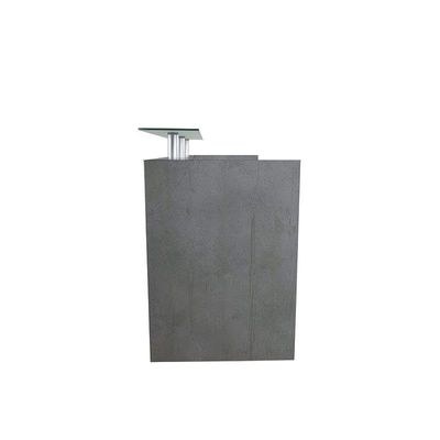 Modern Reception Desk Light Concrete with Glass Top Desk| Office Reception Desk | Reception Counter | Reception Table-120Cm (Light Concrete) - Image 3