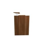 Modern Reception Desk with Wooden Top Desk| Office Reception Desk | Reception Counter | Reception Table-120Cm (Dark Brown)