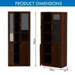 Argent 1123 Dark Walnut Full Height Bookshelf