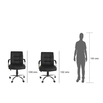 Nova 2203 Executive Low Back Chair Black PU - Image 3