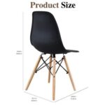 Cenare 5-Piece Dining Set for Kitchen, 120 X 80 Dining Table With 4 X DSW Plastic Dining Chair - Black